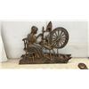 Image 2 : Coppercraft Sculptures, Woman at Spinning Wheel and Scarecrow on Fence, Largest 20 × 25”