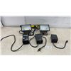 Image 1 : Halogen Work Light Stand with Two Lights and Three Mastercraft All Weather Outdoor Timers