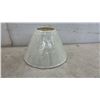Image 4 : Three Off-White Lamp Shades, Two Large Cylindrical Drum and One Small Conical Pleated