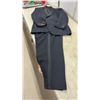 Image 4 : Men's Black Tuxedo with Shawl Collar Jacket and Pleated Satin Stripe Trousers, No Size Listed
