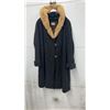 Image 1 : Vintage J. Pilutik Fur Co. Winnipeg Black Persian Lamb Coat with Brown Fur Collar. Sz M-L