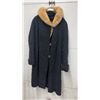 Image 5 : Vintage J. Pilutik Fur Co. Winnipeg Black Persian Lamb Coat with Brown Fur Collar. Sz M-L