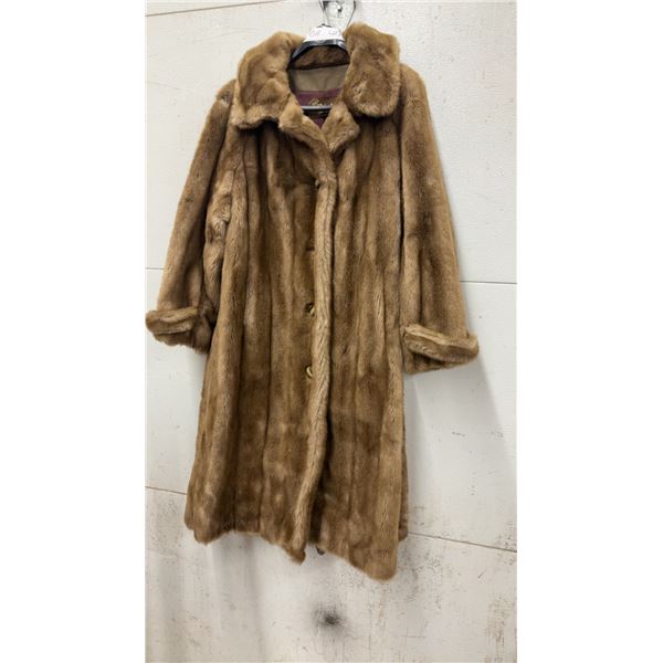 Sterling Stall Group Vintage Faux Fur Coat with Tissavel France Acrylic Pile, Sz M- L