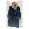 Image 2 : Vintage Eaton's Fur Salon Women's Dark Brown Fur Coat with Contrasting Collar and Cuffs, Sz S-M
