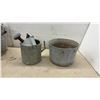 Image 5 : Vintage Aluminum Cooking Pot, Galvanized Steel Buckets, and Watering Can