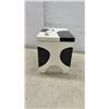 Image 3 : Novelty Wooden Cow Milking Stool with Black and White Print and Pink Udder Design