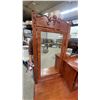 Image 3 : Antique Dresser with Mirror, Cabinet, and Full-Size Bed Frame
