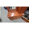 Image 5 : Antique Dresser with Mirror, Cabinet, and Full-Size Bed Frame