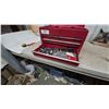 Image 9 : Red Metal Tool Box with Sockets, Ratchets, and Torque Wrench