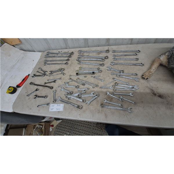 Assorted Wrenches: Craftsman and Other Brands, Open-End and Combination Wrenches