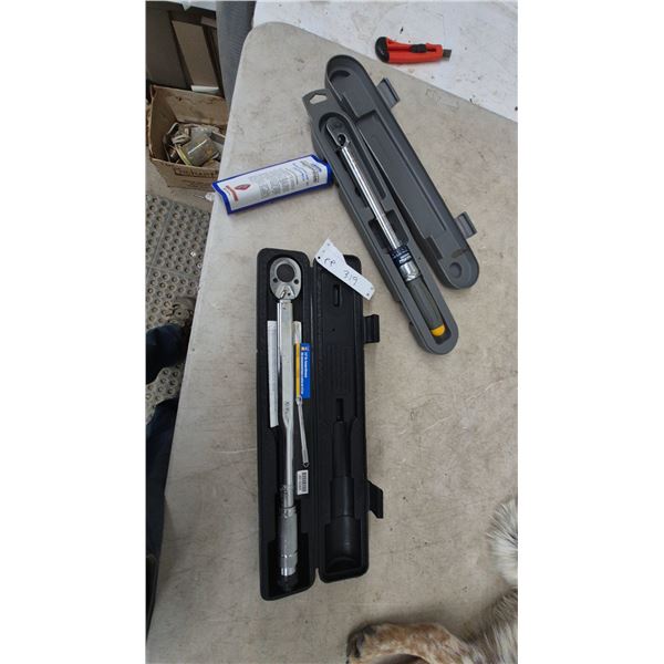 Two Torque Wrenches, One 1/2” Drive, One 3/8” Drive