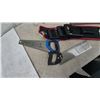 Image 2 : Jobmate 9” Level, Mastercraft Hand Saw, Jobmate Saw Set, Trowel, Squares