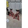 Image 2 : Four 2 Ton Jack Stands: Two Blackhawk and Two Unbranded Red