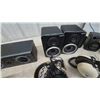 Image 5 : Realistic Five Band Stereo Frequency Equalizer, M-Audio Speakers, and Headphones