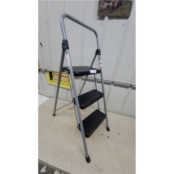 3-Step Folding Step Stool with Handrail