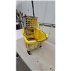 Image 3 : Yellow Commercial Mop Bucket with Side-Press Wringer and Swivel Casters