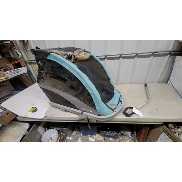 Everyday Bike Trailer and Stroller with Wheels, Handle, and Hitch Arm
