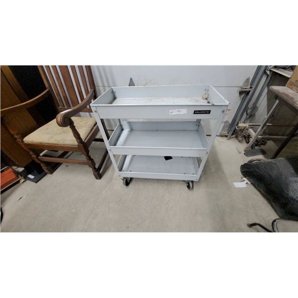 Equiprite 3-Tier Metal Utility Cart on Casters 31”×28”×14”