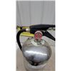 Image 2 : Pyrene Fire Extinguisher, Stainless Steel, Pull Pin and Squeeze Lever, with Gauge