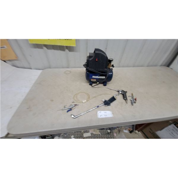Small Mastercraft Air Compressor and Air Tools: Blow Guns, Spray Gun