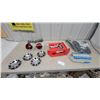 Image 1 : OE Pro-Series Brake Shoes and pads BFS855, 4 Touten Wheel Hub Caps, 2 Red Taillights and Mud flaps