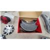 Image 6 : OE Pro-Series Brake Shoes and pads BFS855, 4 Touten Wheel Hub Caps, 2 Red Taillights and Mud flaps