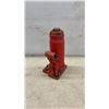 Image 8 : Two Cases, Red Hydraulic Jack, and Two Metal Hand Tools