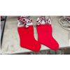 Image 2 : Assorted Christmas Decor: Tinsel Tree, LED Moose, Wreath, Stockings, Tinsel Cat, Lights