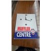 Image 1 : Muffler Centre Wall Clock with Marchmont Limited Lifetime Warranty Muffler Logo 12”×15”