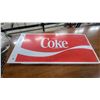 Image 1 : Vintage "Drink Coke" Red Metal Advertising Sign 10”×22”