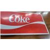 Image 2 : Vintage "Drink Coke" Red Metal Advertising Sign 10”×22”