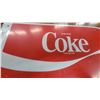 Image 4 : Vintage "Drink Coke" Red Metal Advertising Sign 10”×22”