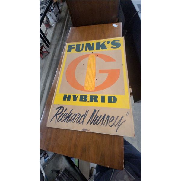 Funk's Hybrid Seed Corn Sign,  Richard Nussey 20”×28”
