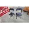 Image 1 : Pair of Black Folding Chairs