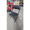 Image 2 : Pair of Black Folding Chairs