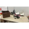 Image 2 : Ladies Figure Skates, Sz 4 and 7, Mens Skates, Sz 11, Wicker Basket, Devisys Ice Cleats