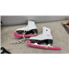 Image 5 : Ladies Figure Skates, Sz 4 and 7, Mens Skates, Sz 11, Wicker Basket, Devisys Ice Cleats