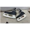 Image 6 : Ladies Figure Skates, Sz 4 and 7, Mens Skates, Sz 11, Wicker Basket, Devisys Ice Cleats