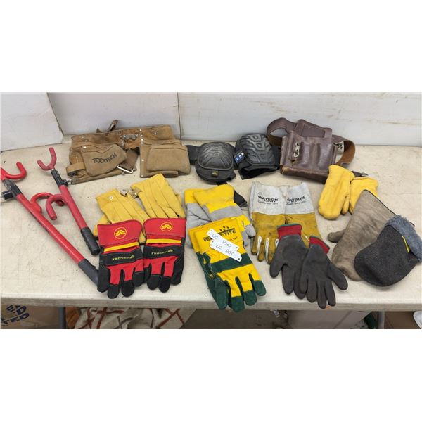 Leather Tool Belts, Knee Pads, Work Gloves