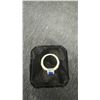 Image 6 : Platinum Plated 1.5 Carat Cushion Cut Lab-Created Blue Sapphire Chanel Ring, Size 7