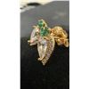 Image 6 : 18K Gold Plated 0.8CT Each Pear Cut Simulated Diamond Halo Stud Earrings