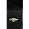 Image 2 : 14K Gold Plated 1.5ct Heart Cut Simulated Diamond Ring - Size 8