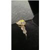 Image 5 : 14K Gold Plated 1.5ct Heart Cut Simulated Diamond Ring - Size 8