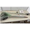 Image 1 : Two Landing Nets, Rods, Zebco Reels, Rod Holder Rack