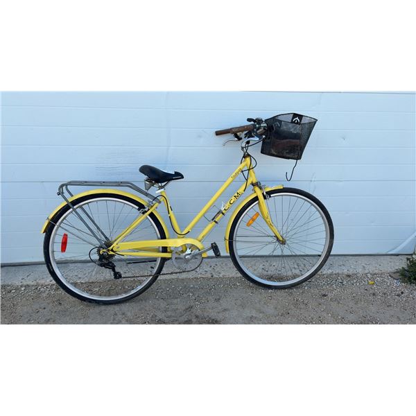 CCM Toulouse Step-Through City Variable Speed Bicycle with Front Basket, Rear Rack, Fenders and 2