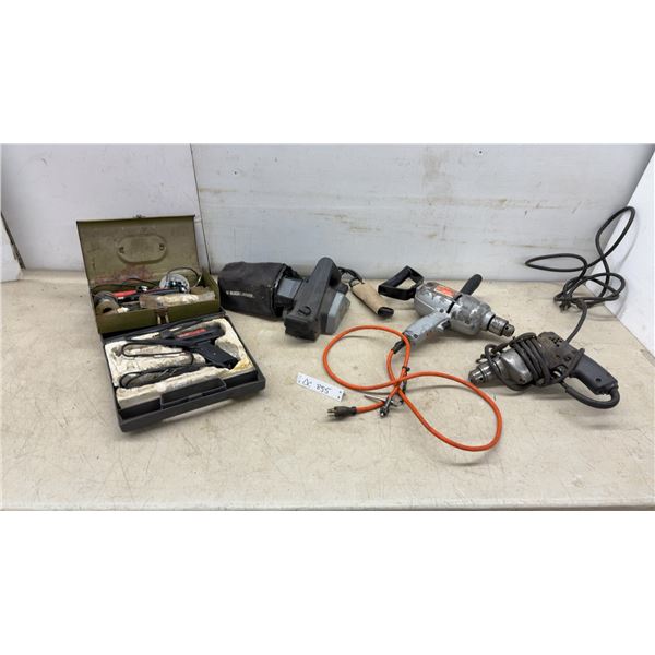 Black and Decker Drills, Planer, Solder Guns with Supplies