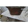 Image 2 : Copper Tub and Black Metal Plant Stand
