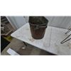 Image 4 : Copper Tub and Black Metal Plant Stand