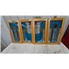 Image 1 : Four Stained Glass Panels in Wood Frames, 30” x 16” Frame