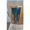 Image 2 : Four Stained Glass Panels in Wood Frames, 30” x 16” Frame